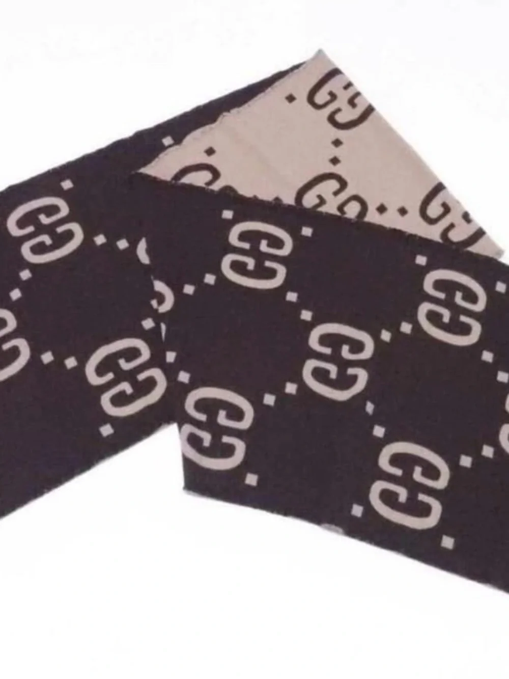 Gucci GG Stole Brown/Beige reversible Scarf